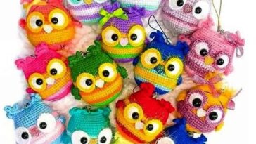Crochet Owl Keychain Easy Amigurumi Pattern