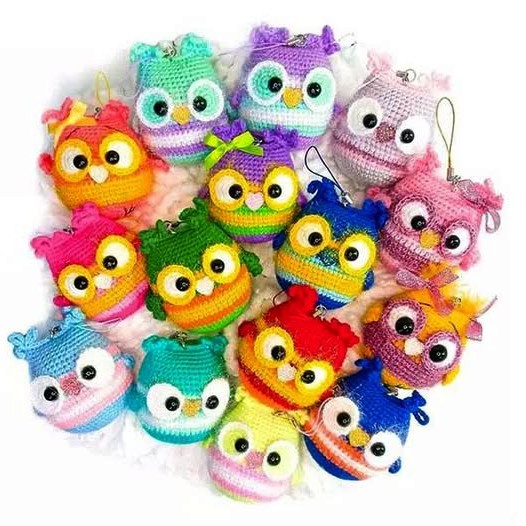 Crochet Owl Keychain Easy Amigurumi Pattern