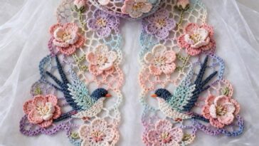 Beautiful Crochet Bird Scarf