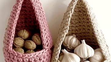 Crochet Hanging Storage Basket Pattern