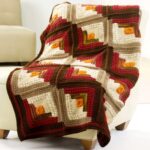 Log Cabin Comfort Throw Free Pattern