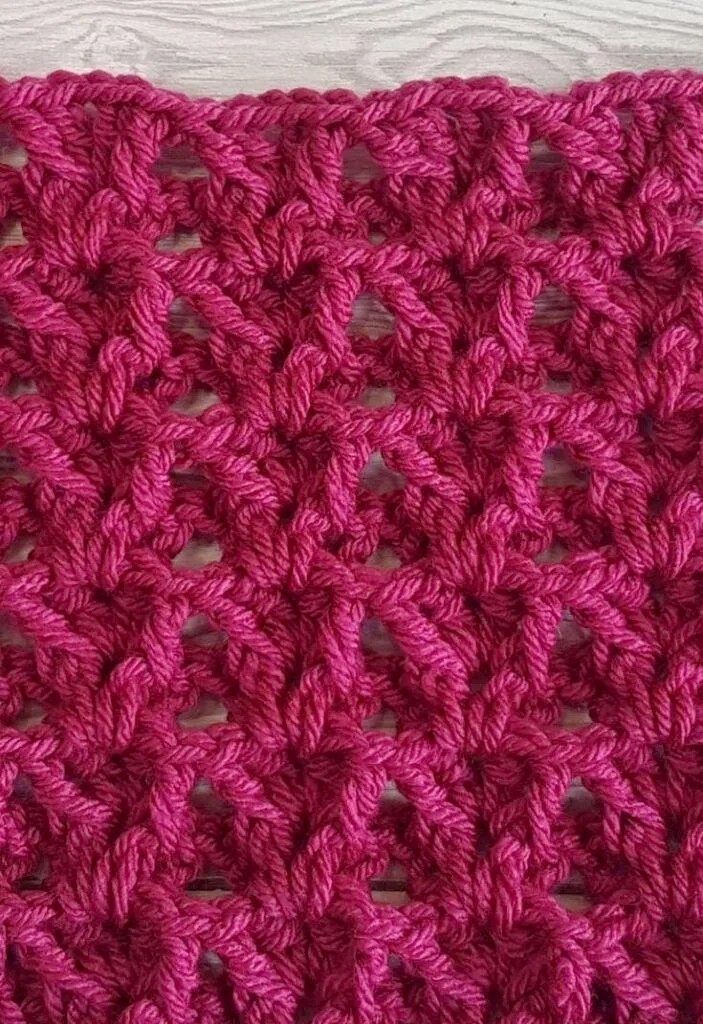 V Stitch Waffle Crochet Stitch Pattern
