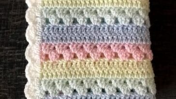 Crochet stripes blanket